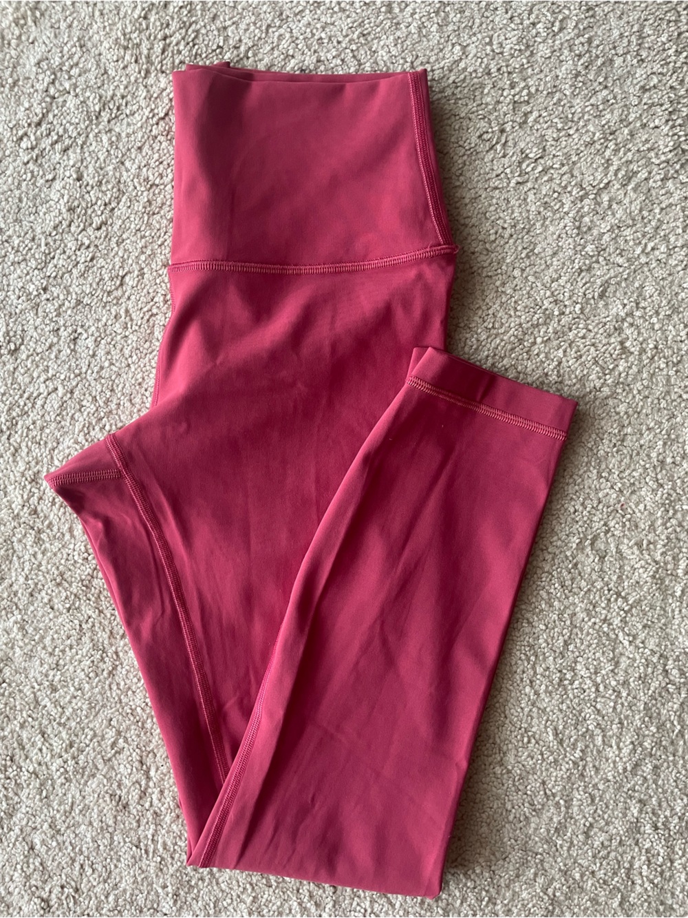 Lululemon Rose Pink Yoga Leggings Women Size 6 Athleisure Workout Gym Pilates